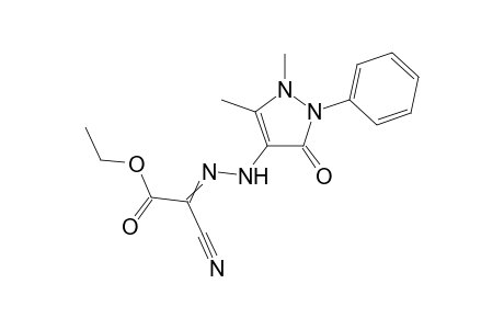 Ethyl 2-cyano-2-(2-(1,5-dimethyl-3-oxo-2-phenyl-2,3-dihydro-1H-pyrazole-4-yl)hydrazono)acetate