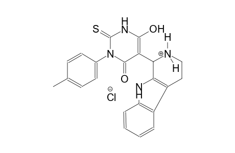 1-[6-hydroxy-3-(4-methylphenyl)-4-oxo-2-thioxo-1,2,3,4-tetrahydro-5-pyrimidinyl]-2,3,4,9-tetrahydro-1H-beta-carbolin-2-ium chloride