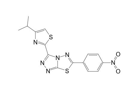 3-(4-Isopropylthiazol-2-yl)-6-(4-nitrophenyl)-[1,2,4]triazolo[3,4-b][1,3,4]thiadiazole