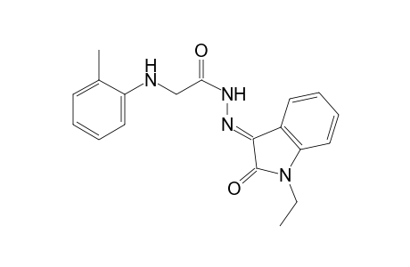 N-[(E)-(1-ethyl-2-keto-indolin-3-ylidene)amino]-2-(o-toluidino)acetamide