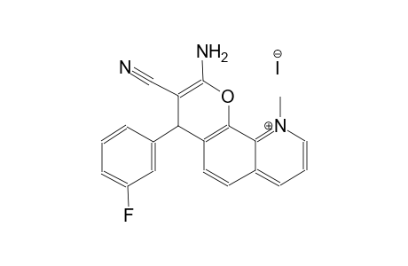 4H-pyrano[3,2-h]quinolinium, 2-amino-3-cyano-4-(3-fluorophenyl)-10-methyl-, iodide