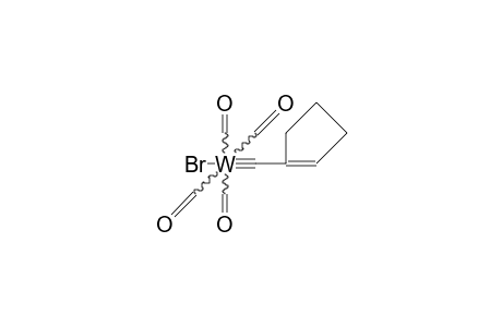 trans-Bromo-tetracarbonyl-(1-cyclopentenyl-carbyne)-tungsten