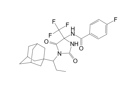 N-[1-[1-(1-adamantyl)propyl]-2,5-bis(oxidanylidene)-4-(trifluoromethyl)imidazolidin-4-yl]-4-fluoranyl-benzamide