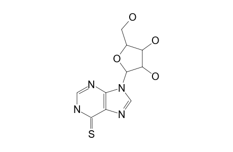 9.beta.-D-Ribofuranosyl-purine-6-thione
