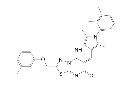 (6E)-6-{[1-(2,3-dimethylphenyl)-2,5-dimethyl-1H-pyrrol-3-yl]methylene}-5-imino-2-[(3-methylphenoxy)methyl]-5,6-dihydro-7H-[1,3,4]thiadiazolo[3,2-a]pyrimidin-7-one