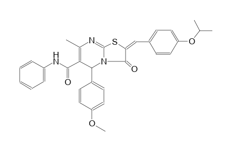 (2E)-2-(4-isopropoxybenzylidene)-5-(4-methoxyphenyl)-7-methyl-3-oxo-N-phenyl-2,3-dihydro-5H-[1,3]thiazolo[3,2-a]pyrimidine-6-carboxamide