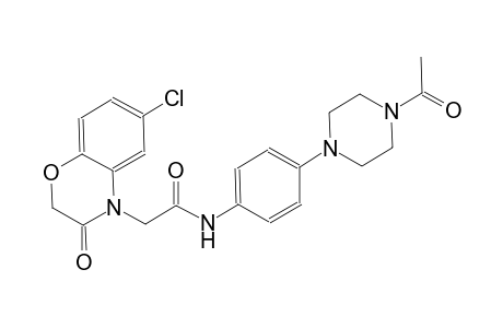 2H-1,4-benzoxazine-4-acetamide, N-[4-(4-acetyl-1-piperazinyl)phenyl]-6-chloro-3,4-dihydro-3-oxo-