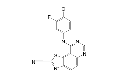 9-(3-FLUORO-4-HYDROXYPHENYLAMINO)-THIAZOLO-[5,4-F]-QUINAZOLINE-2-CARBONITRILE