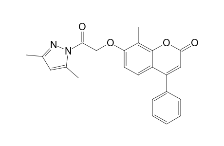 7-[2-(3,5-Dimethyl-1H-pyrazole-1-yl)-2-oxoethoxy]-8-methyl-4-phenyl-2H-1-benzopyran-2-one