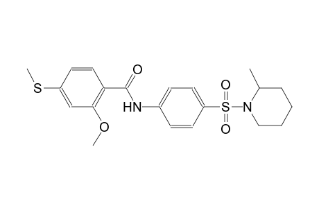 benzamide, 2-methoxy-N-[4-[(2-methyl-1-piperidinyl)sulfonyl]phenyl]-4-(methylthio)-