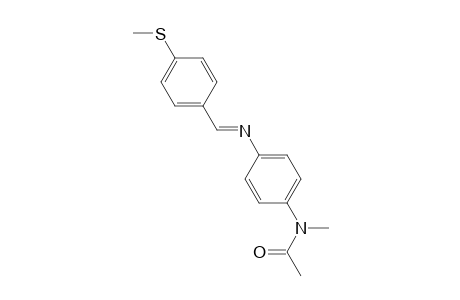 N-Methyl-N-[4-(((E)-[4-(methylsulfanyl)phenyl]methylidene)amino)phenyl]acetamide