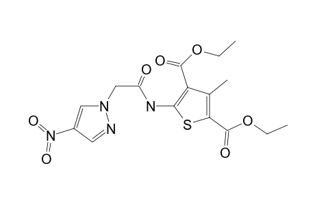 2,4-Thiophenedicarboxylic acid, 3-methyl-5-[[2-(4-nitro-1H-pyrazol-1-yl)acetyl]amino]-, diethyl ester