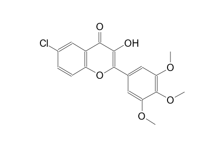 4H-1-benzopyran-4-one, 6-chloro-3-hydroxy-2-(3,4,5-trimethoxyphenyl)-