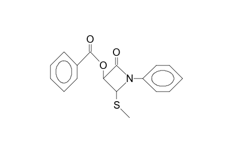 trans-4-Methylthio-3-benzoyloxy-1-phenyl-2-azetidinone