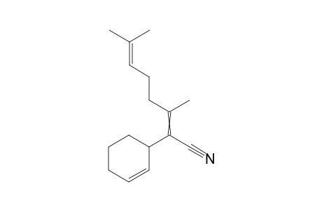 2-(Cyclohex-2-en-1-yl)-3,7-dimethylocta-2,6-dienenitrile