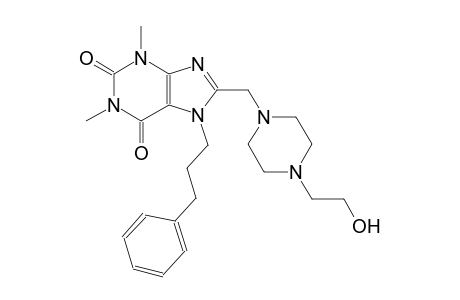 8-{[4-(2-hydroxyethyl)-1-piperazinyl]methyl}-1,3-dimethyl-7-(3-phenylpropyl)-3,7-dihydro-1H-purine-2,6-dione