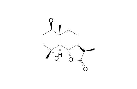 1-BETA,4-ALPHA-DIHYDROXY-EUDESMAN-5-ALPHA,6-BETA,7-ALPHA,11-ALPHA-H-12,6-OLIDE;1-BETA-HYDROXY-11-EPICOLARTIN