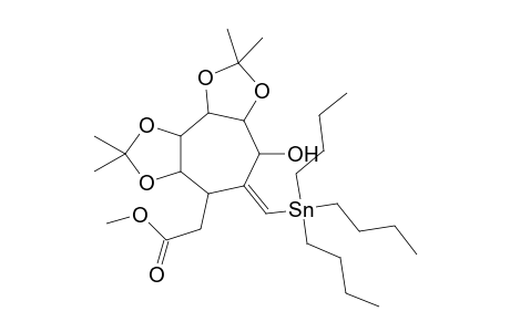 Methyl .alpha.{2,3:,4,5-Bis(isopropylidenedioxy)-6-hydroxy-7-(tributylstannylmethylene)cycloheptyl}acetate