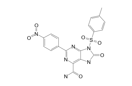 7,8-DIHYDRO-2-(4-NITROPHENYL)-8-OXO-9-TOSYLPURINE-6-CARBOXAMIDE
