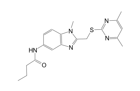 butanamide, N-[2-[[(4,6-dimethyl-2-pyrimidinyl)thio]methyl]-1-methyl-1H-benzimidazol-5-yl]-