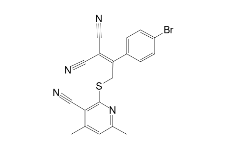 2-(2-(4-BROMOPHENYL)-3,3-DICYANO-2-PROPENYLTHIO)-4,6-DIMETHYL-3-CYANOPYRIDINE
