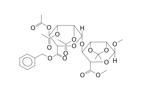 METHYL{METHYL-2,3-O,O-ISOPROPYLIDENE-4-O-[BENZYL(2,3,4-TRI-O-ACETYL-BETA-D-MANNOPYRANOSYL)URONATE]-ALPHA-D-MANNOPYRANOSIDE}URONATE