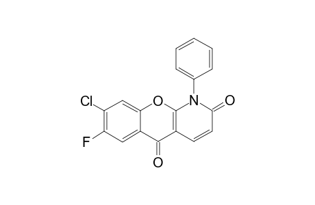 8-CHLORO-7-FLUORO-1-PHENYL-5-OXO-CHROMANO-[2,3-B]-DIHYDRO-2(1H)-PYRIDONE