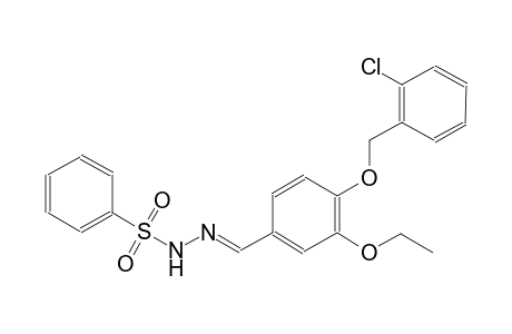 N'-((E)-{4-[(2-chlorobenzyl)oxy]-3-ethoxyphenyl}methylidene)benzenesulfonohydrazide