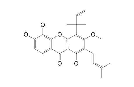 1,5,6-TRIHYDROXY-3-METHOXY-2-(3-METHYL-2-BUTENYL)-4-(1,1-DIMETHYLALLYL)-XANTHONE;NIGROLINEAXANTHONE-E