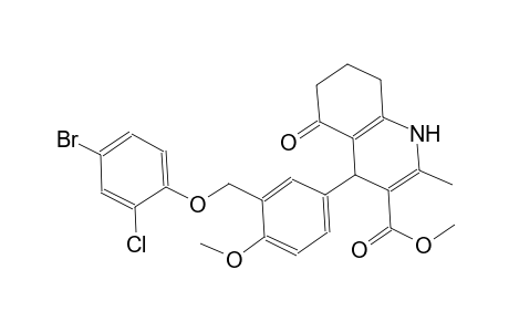 methyl 4-{3-[(4-bromo-2-chlorophenoxy)methyl]-4-methoxyphenyl}-2-methyl-5-oxo-1,4,5,6,7,8-hexahydro-3-quinolinecarboxylate