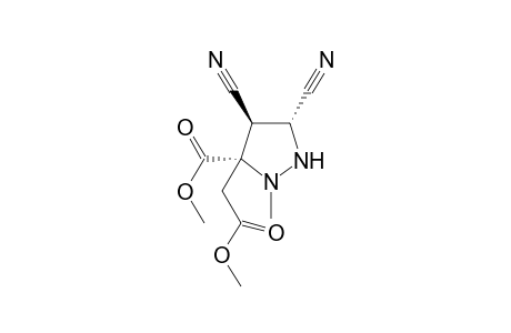 {(3R,4S,5S)/(3S,4R,5R)}-3,4-Dicyano-5-(methoxycarbonylmethyl)-1-methyl-5-pyrazolidine carboxylic acid-methylester