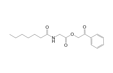 2-(1-oxoheptylamino)acetic acid phenacyl ester