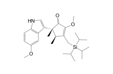 (4S,5R)-2-methoxy-5-(5-methoxy-1H-indol-3-yl)-4,5-dimethyl-3-((triisopropylsilyl)methyl)cyclopent-2-enone