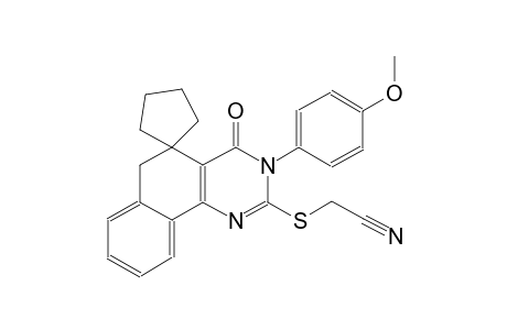 2-((3-(4-methoxyphenyl)-4-oxo-4,6-dihydro-3H-spiro[benzo[h]quinazoline-5,1'-cyclopentan]-2-yl)thio)acetonitrile