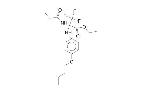 Ethyl 2-(4-butoxyanilino)-3,3,3-trifluoro-2-(propionylamino)propanoate