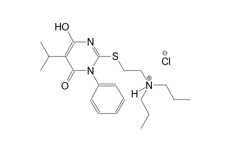 1-propanaminium, N-[2-[[1,6-dihydro-4-hydroxy-5-(1-methylethyl)-6-oxo-1-phenyl-2-pyrimidinyl]thio]ethyl]-N-propyl-, chloride