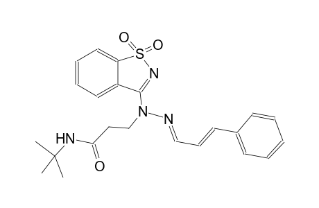 propanamide, N-(1,1-dimethylethyl)-3-[(2E)-1-(1,1-dioxido-1,2-benzisothiazol-3-yl)-2-[(2E)-3-phenyl-2-propenylidene]hydrazino]-