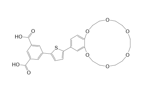 5-[5-(2,5,8,11,14,17-hexaoxabicyclo[16.4.0]docosa-1(18),19,21-trien-20-yl)-2-thienyl]benzene-1,3-dicarboxylic acid