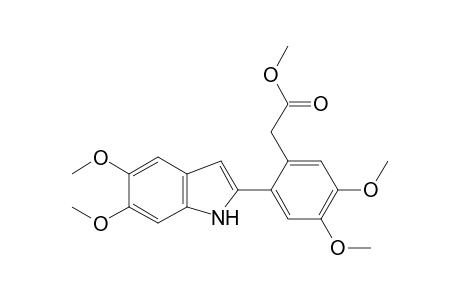 2-[2-(5,6-dimethoxy-1H-indol-2-yl)-4,5-dimethoxy-phenyl]acetic acid methyl ester
