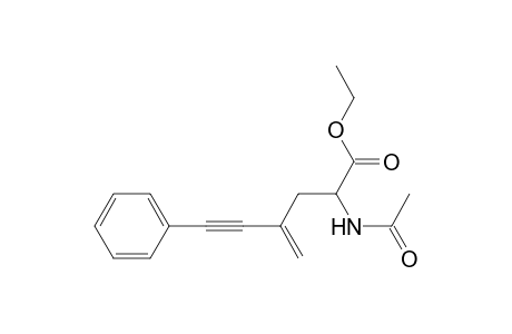 2-Acetamido-4-methylene-6-phenyl-5-hexynoic acid ethyl ester