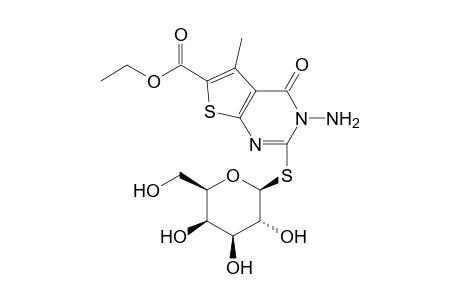 3-Amino-6-ethyl[5-methyl-2-(.beta.-D-galactopyranosyl-thio)-thieno-[2,3-d]pyrimidin-4-one]carboxylate