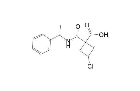 3-Chloro-1-([(1-phenylethyl)amino]carbonyl)cyclobutanecarboxylic acid