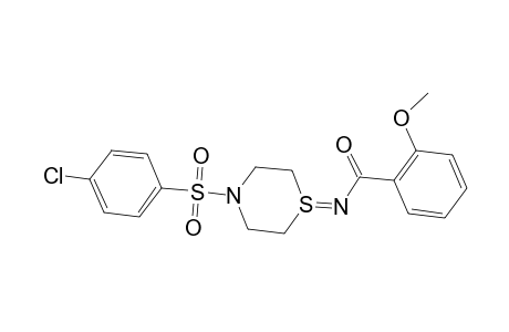 N-[4-(4-Chlorobenzenesulfonyl)-1.lambda.(4)-thiomorpholin-1-ylidene]-2-methoxybenzamide