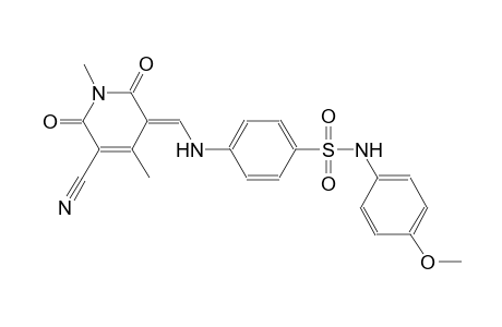 benzenesulfonamide, 4-[[(E)-(5-cyano-1,6-dihydro-1,4-dimethyl-2,6-dioxo-3(2H)-pyridinylidene)methyl]amino]-N-(4-methoxyphenyl)-