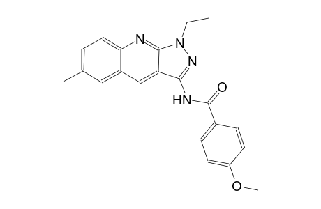 N-(1-ethyl-6-methyl-1H-pyrazolo[3,4-b]quinolin-3-yl)-4-methoxybenzamide