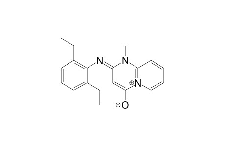 1-METHYL-2-[(2,6-DIETHYLPHENYL)-IMINO]-1,2-DIHYDROPYRIDO-[1,2-A]-PYRIMIDIN-1-IUM-4-OLATE