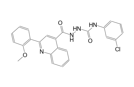 N-(3-chlorophenyl)-2-{[2-(2-methoxyphenyl)-4-quinolinyl]carbonyl}hydrazinecarboxamide