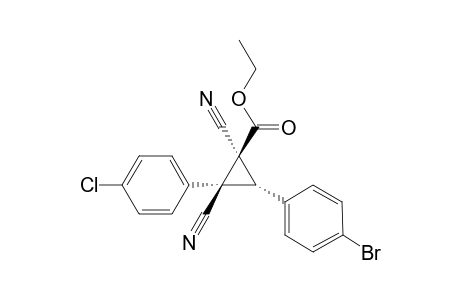 (1S,2S,3R)-3-(4-Bromo-phenyl)-2-(4-chloro-phenyl)-1,2-dicyano-cyclopropanecarboxylic acid ethyl ester