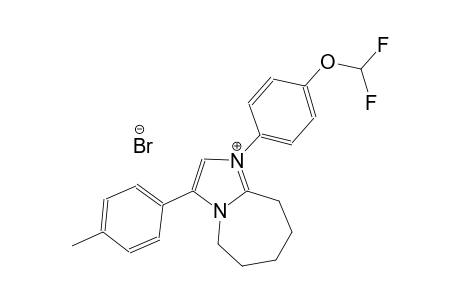1-[4-(difluoromethoxy)phenyl]-3-(4-methylphenyl)-6,7,8,9-tetrahydro-5H-imidazo[1,2-a]azepin-1-ium bromide