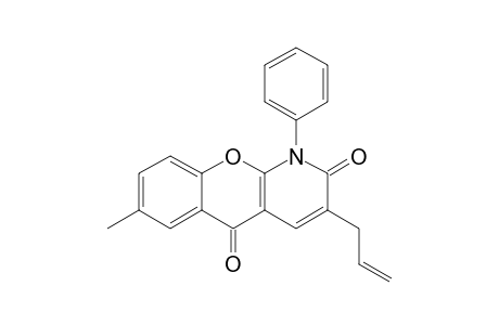 3-ALLYL-7-METHYL-1-PHENYL-5-OXO-CHROMANO-[2,3-B]-DIHYDRO-2(1H)-PYRIDONE